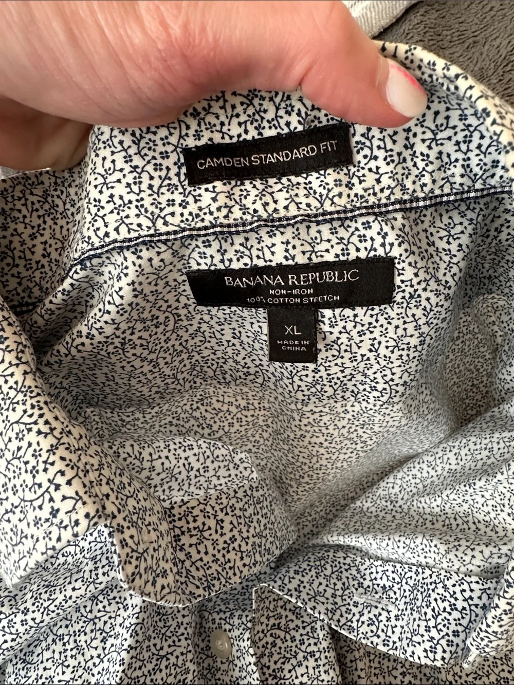 Banana Republic Men's Camden Micro-Print button up
